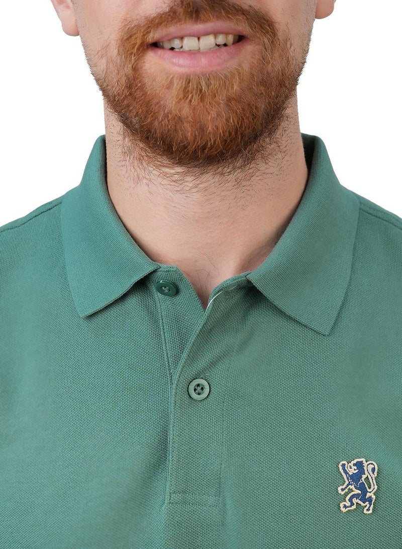 GIORDANO Men's Performance Polo: Classic Piqué, Tipped Collar, Embroidered Detail - Image 4